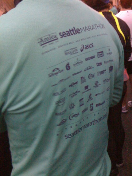 Finisher's shirt at the START LINE?! Finisher's shirt at the START LINE?!