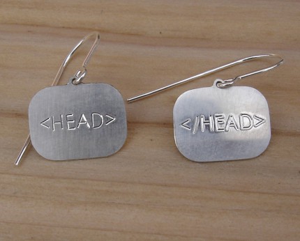 html earrings