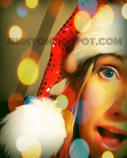 a sparkly red Santa hat a sparkly red Santa hat