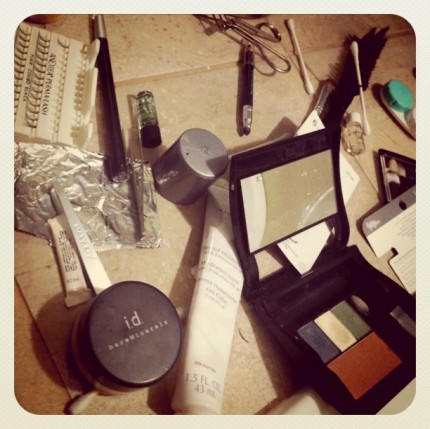 the morning after bathroom counter