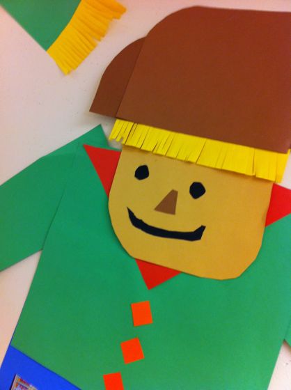 construction paper scarecrow construction paper scarecrow