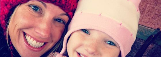Lucy and Mam in our hats