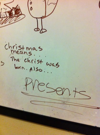 Christmas means... Christmas means...