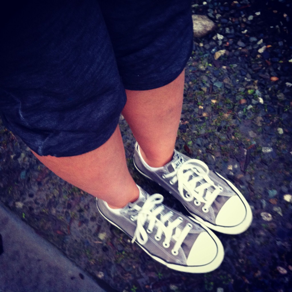 Converse in the rain