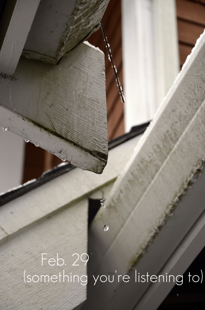 I am listening to rain and melting snow I am listening to rain and melting snow