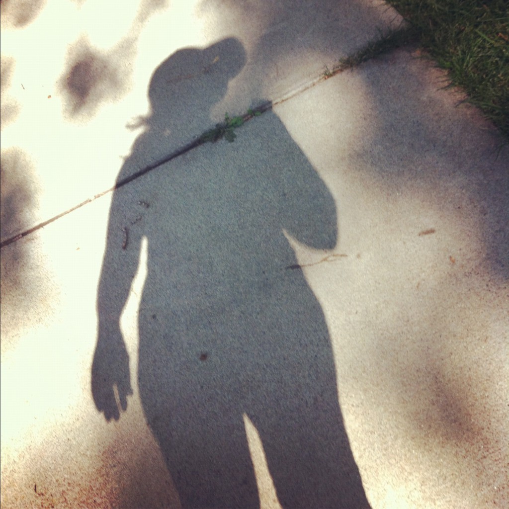 in the shade in the shade
