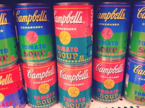 Andy Warhol Campbell Soup cans via @jennyonthespot Andy Warhol Campbell Soup cans via @jennyonthespot
