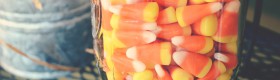 Candy Corn Halloween Candy Dispenser via @jennyonthespot | jennyonthespot.com
