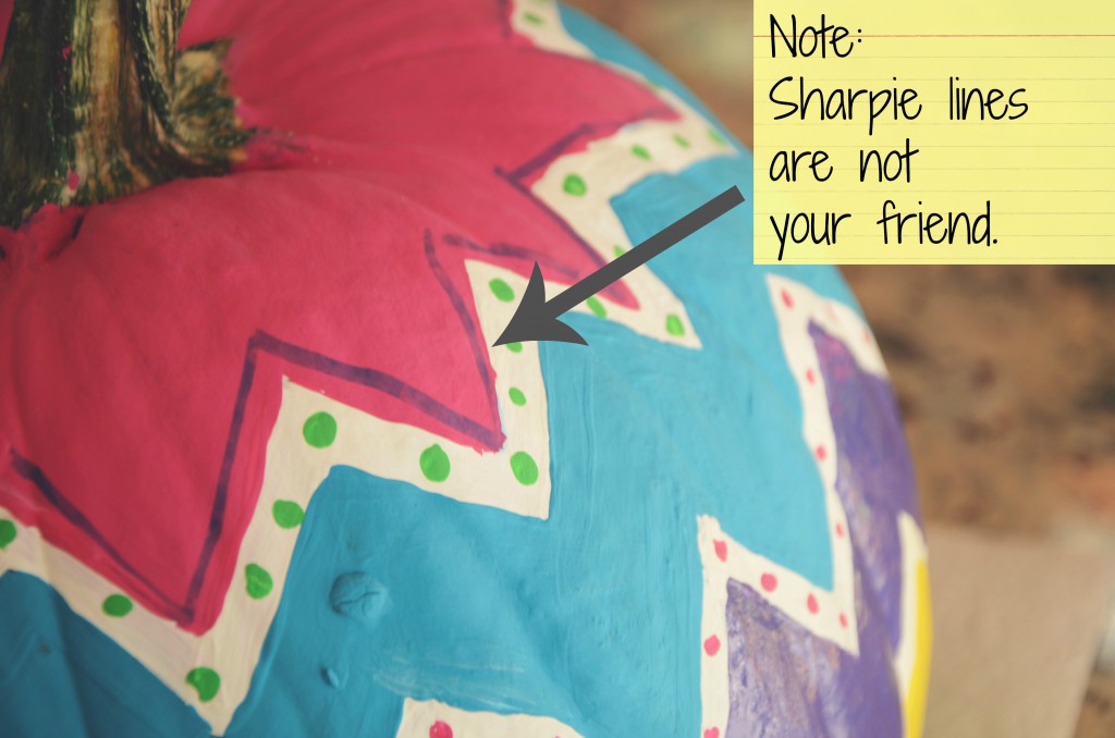 Don't use permanent marker on the pumpkin you plan to pain... via @jennyonthespot