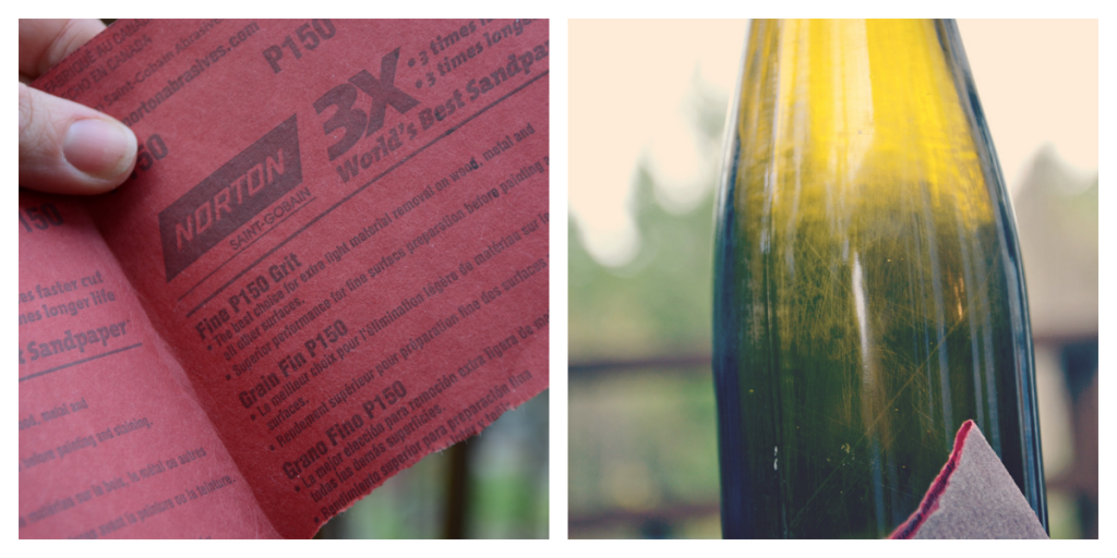 sand the bottle via @jennyonthespot