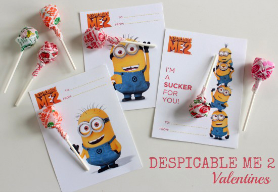 Despicable Me 2 Valentine by @MakeandTakes Despicable Me 2 Valentine by @MakeandTakes