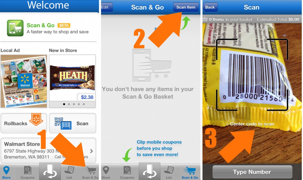 Scan & Go, Walmart