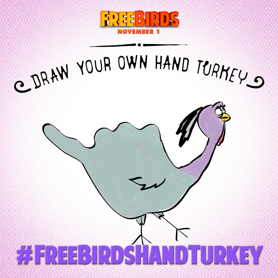 Drawing Free Birds Hand Turkeys | Jenny On the Spot
