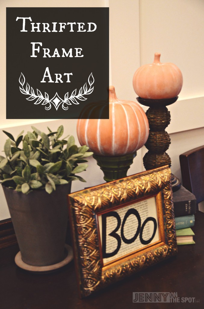 Halloween-themed Thrifted Frame Art by @jennyonthespot