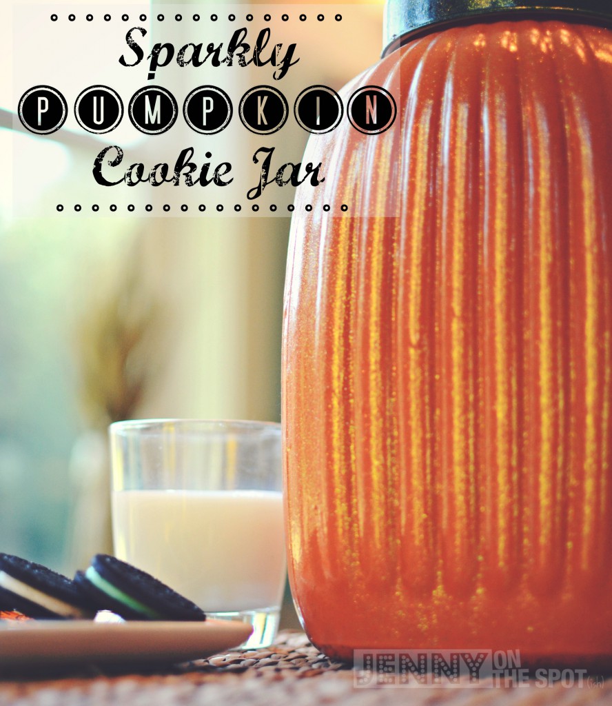 Halloween Costumes: Sparkly Pumpkin Cookie Jar by @jennyonthespot