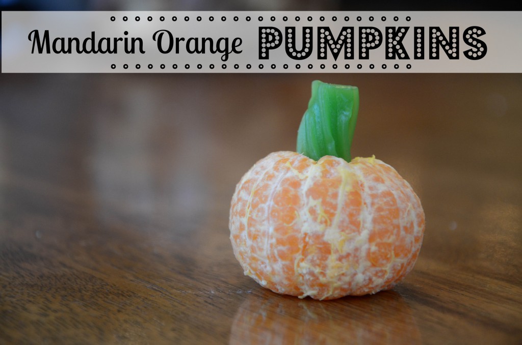 Halloween Treats: Mandarin Orange Pumpkins by @jennyonthespot