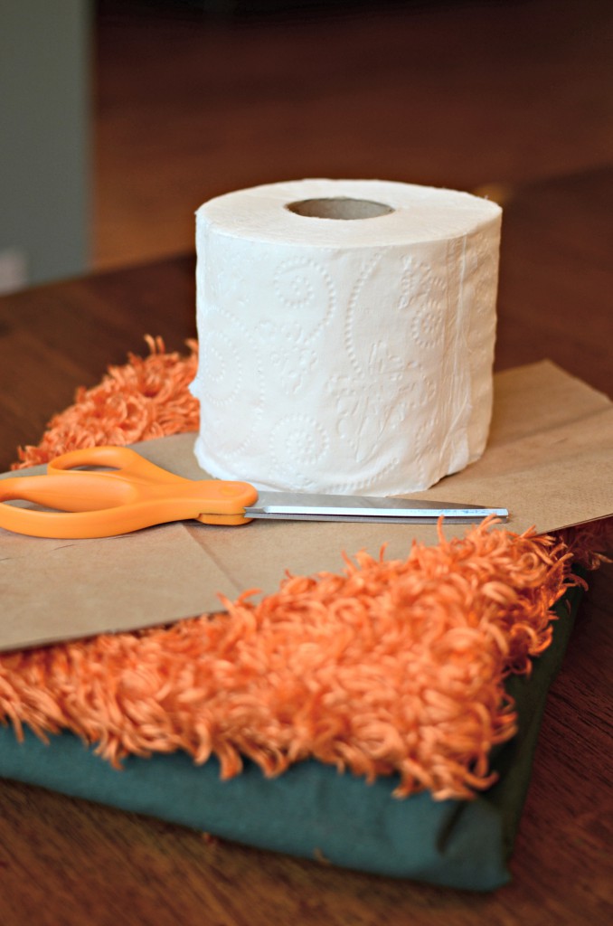 No-sew, toilet paper roll pumpkins