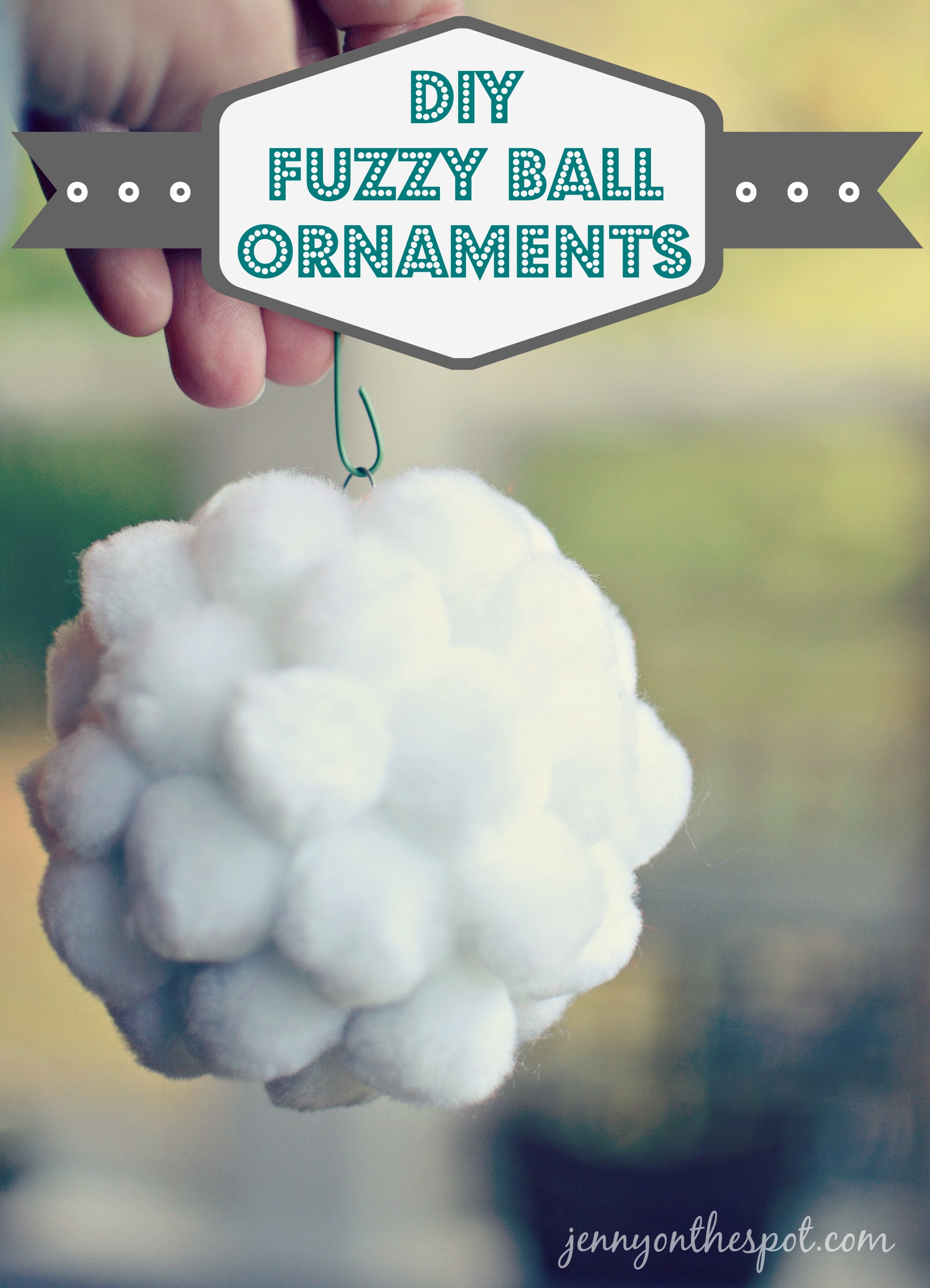 How To Make Yarn Wrapped Ornaments And Fuzzy Ball Ornaments Jenny On 
