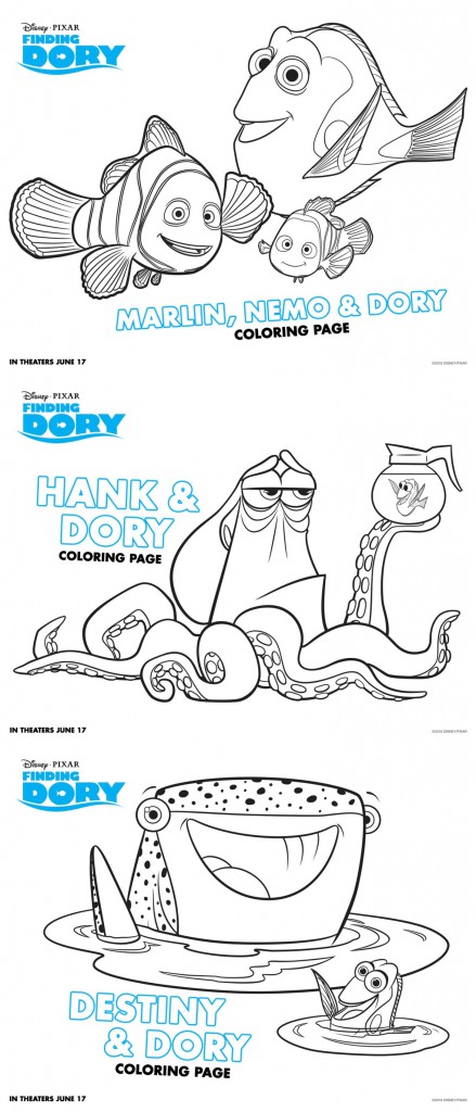 Finding Dory Printable - Free Coloring Pages via @jennyonthespot