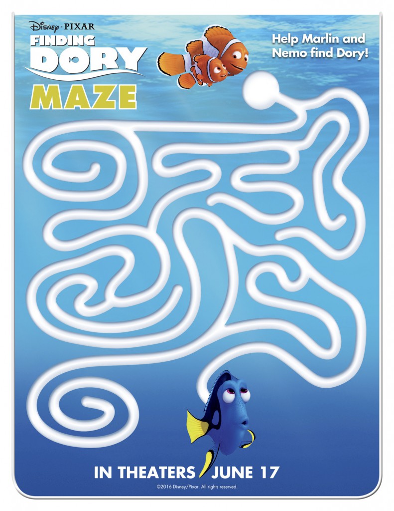 Finding Dory Printables - Finding Dory printable maze via @jennyonthespot